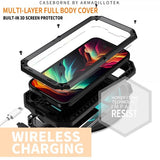 R-JUST iPhone 15 Pro Max Deksel Metall Støtsikker Kamerabeskyttelse Svart