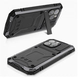 R-JUST iPhone 15 Pro Max Deksel Metall Støtsikker Svart