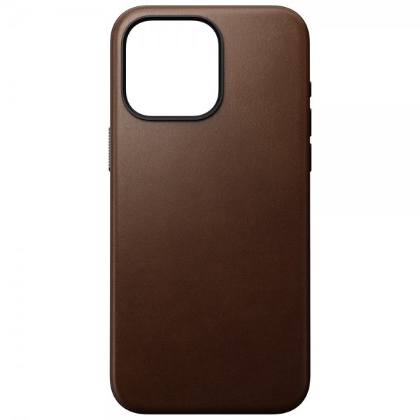 Nomad iPhone 15 Pro Max Deksel Modern Leather Case Brun