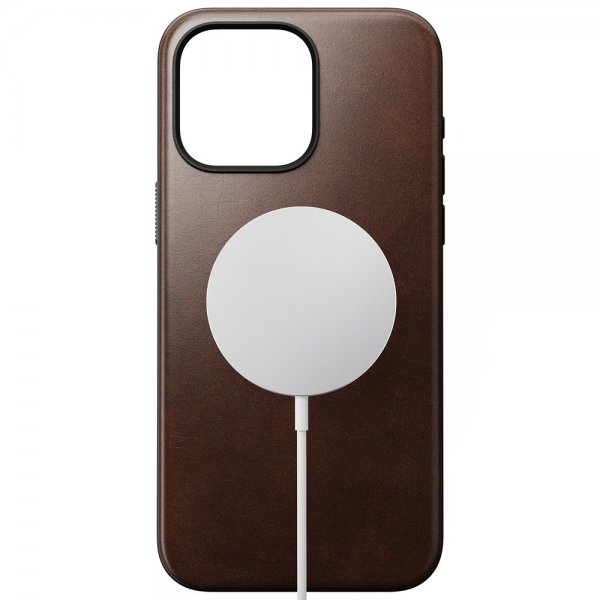 Nomad iPhone 15 Pro Max Deksel Modern Leather Case Horween Rustic Brown