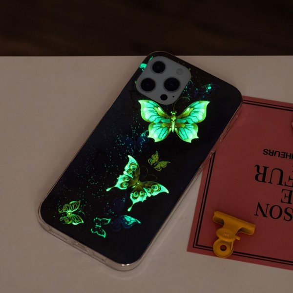 iPhone 15 Pro Max Deksel Motiv Guldiga Sommerfugler