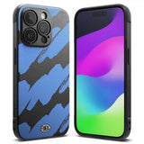 Ringke iPhone 15 Pro Max Deksel Onyx Design Blue Brush