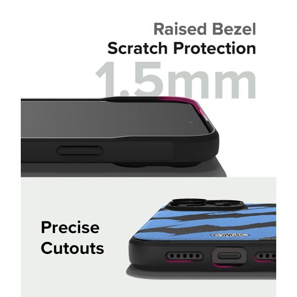 Ringke iPhone 15 Pro Max Deksel Onyx Design Blue Brush