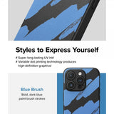 Ringke iPhone 15 Pro Max Deksel Onyx Design Blue Brush