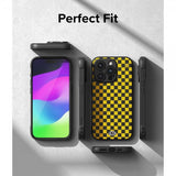 Ringke iPhone 15 Pro Max Deksel Onyx Design Checkerboard Yellow