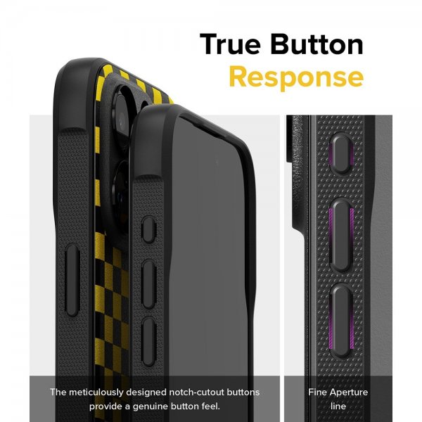 Ringke iPhone 15 Pro Max Deksel Onyx Design Checkerboard Yellow