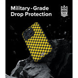 Ringke iPhone 15 Pro Max Deksel Onyx Design Checkerboard Yellow