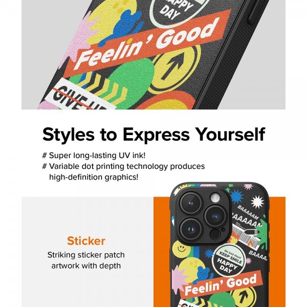 Ringke iPhone 15 Pro Max Deksel Onyx Design Sticker