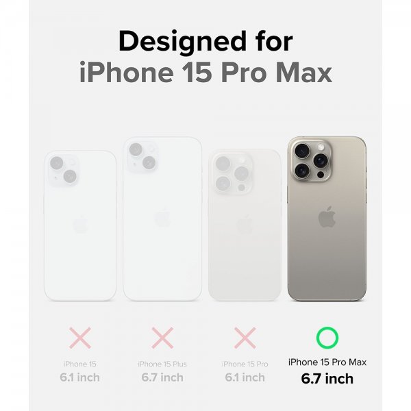 Ringke iPhone 15 Pro Max Deksel Onyx Grå