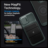 Spigen iPhone 15 Pro Max Deksel Optik Armor MagFit Abyss Green