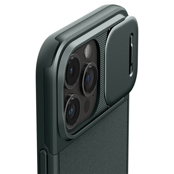 Spigen iPhone 15 Pro Max Deksel Optik Armor MagFit Abyss Green