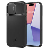 Spigen iPhone 15 Pro Max Deksel Optik Armor MagFit Svart