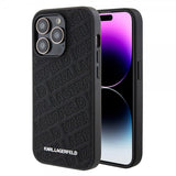 Karl Lagerfeld iPhone 15 Pro Max Deksel Quilted K Pattern Svart