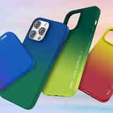 X-Level iPhone 15 Pro Max Deksel Rainbow Series Grønn