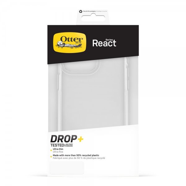 Otterbox iPhone 15 Pro Max Deksel React Transparent