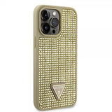 Guess iPhone 15 Pro Max Deksel Rhinestone Gull