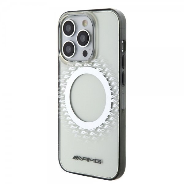 Mercedes Benz iPhone 15 Pro Max Deksel Rhombus Pattern MagSafe AMG Transparent
