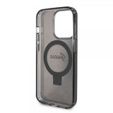 Guess iPhone 15 Pro Max Deksel Ring Stand Glitter MagSafe Svart