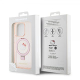 Hello Kitty iPhone 15 Pro Max Deksel Ring Stand MagSafe Rosa