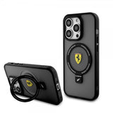 Ferrari iPhone 15 Pro Max Deksel Ring Stand MagSafe Svart