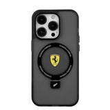Ferrari iPhone 15 Pro Max Deksel Ring Stand MagSafe Svart