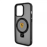 Ferrari iPhone 15 Pro Max Deksel Ring Stand MagSafe Svart