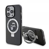 Karl Lagerfeld iPhone 15 Pro Max Deksel Ring Stand MagSafe Svart