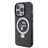 Karl Lagerfeld iPhone 15 Pro Max Deksel Ring Stand MagSafe Svart