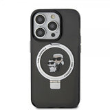 Karl Lagerfeld iPhone 15 Pro Max Deksel Ring Stand MagSafe Svart