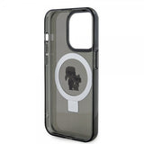 Karl Lagerfeld iPhone 15 Pro Max Deksel Ring Stand MagSafe Svart