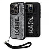 Karl Lagerfeld iPhone 15 Pro Max Deksel Sequin Svart