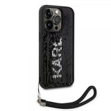 Karl Lagerfeld iPhone 15 Pro Max Deksel Sequin Svart