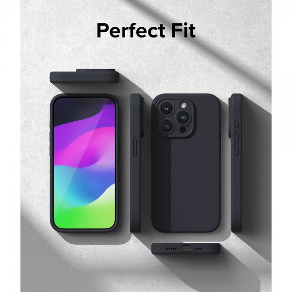 Ringke iPhone 15 Pro Max Deksel Silicone Magnetic Deep Blue