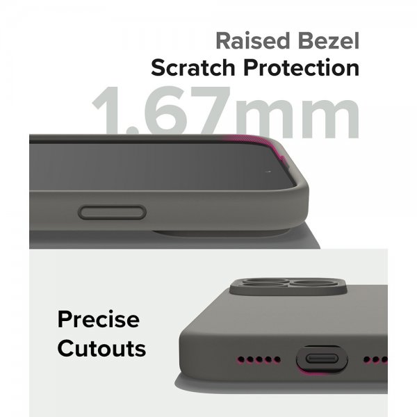 Ringke iPhone 15 Pro Max Deksel Silicone Magnetic Grå