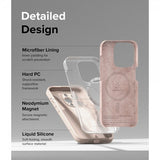 Ringke iPhone 15 Pro Max Deksel Silicone Magnetic Pink Sand