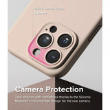 Ringke iPhone 15 Pro Max Deksel Silicone Magnetic Pink Sand