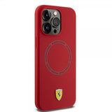 Ferrari iPhone 15 Pro Max Deksel Silicone MagSafe Rød