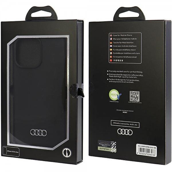 Audi iPhone 15 Pro Max Deksel Silikoni Svart