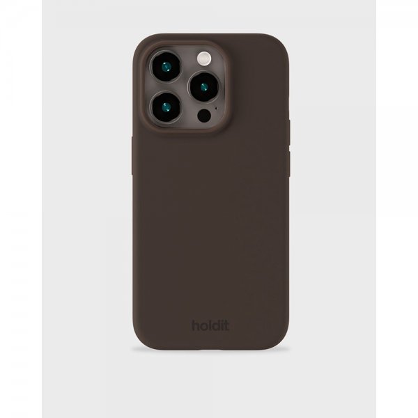 holdit iPhone 15 Pro Max Deksel Silikon Chocolate