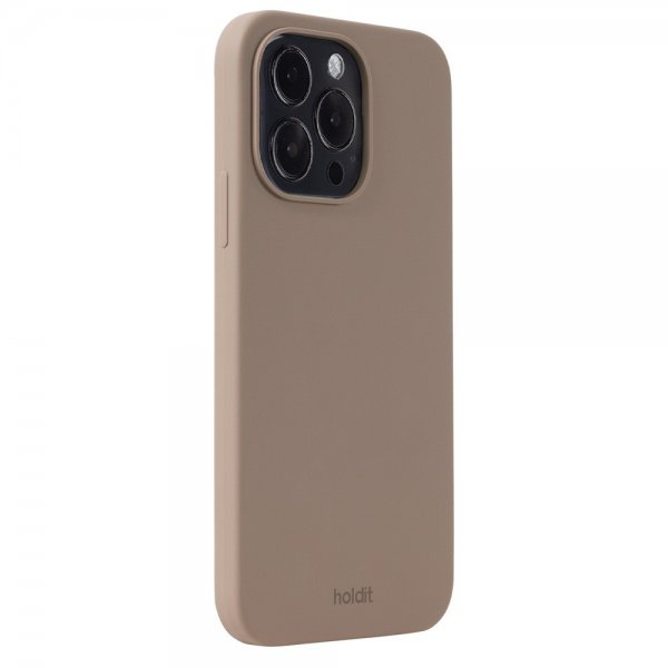 holdit iPhone 15 Pro Max Deksel Silikon Mocha Brown