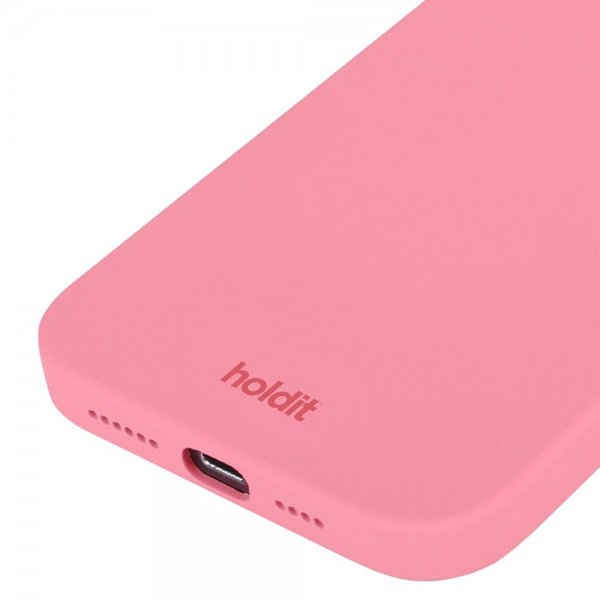 holdit iPhone 15 Pro Max Deksel Silikon Rouge Pink
