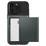 Spigen iPhone 15 Pro Max Deksel Slim Armor CS Abyss Green