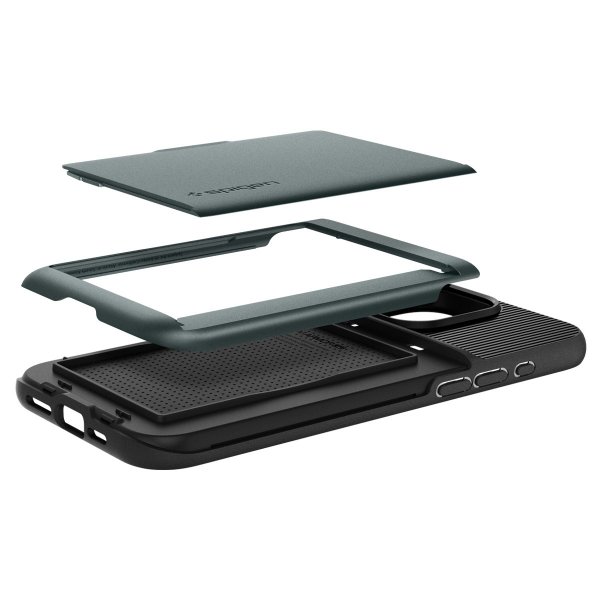Spigen iPhone 15 Pro Max Deksel Slim Armor CS Abyss Green