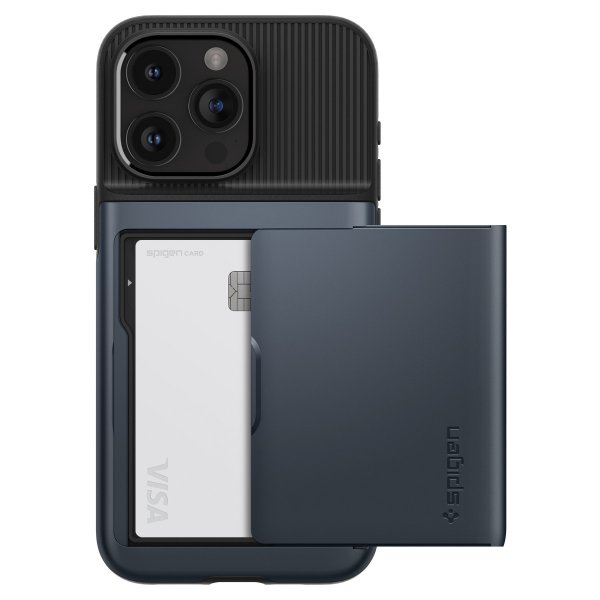Spigen iPhone 15 Pro Max Deksel Slim Armor CS Metal Slate