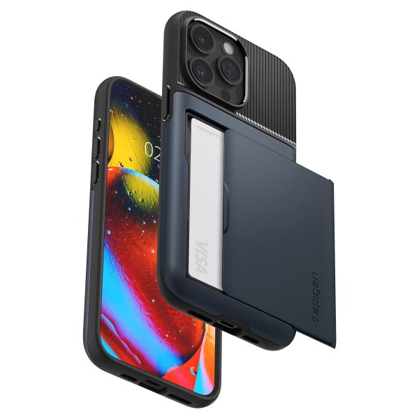 Spigen iPhone 15 Pro Max Deksel Slim Armor CS Metal Slate