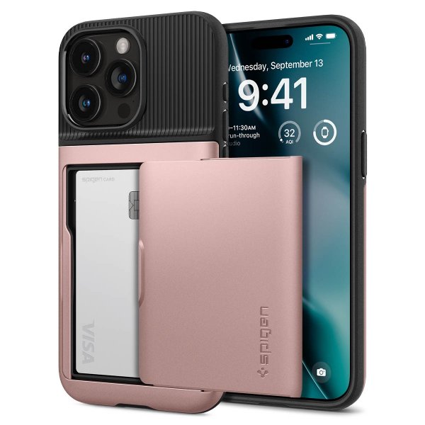 Spigen iPhone 15 Pro Max Deksel Slim Armor CS Rose Gold