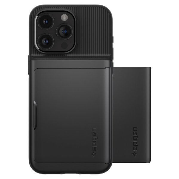 Spigen iPhone 15 Pro Max Deksel Slim Armor CS Svart