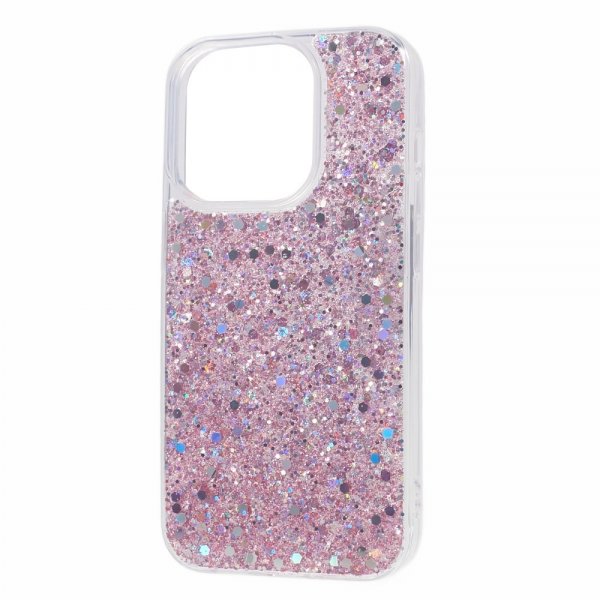 Nordic Covers iPhone 15 Pro Max Deksel Sparkle Series Blossom Pink