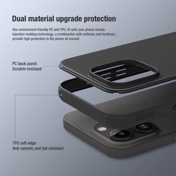 Nillkin iPhone 15 Pro Max Deksel Super Frosted Shield Pro Grønn