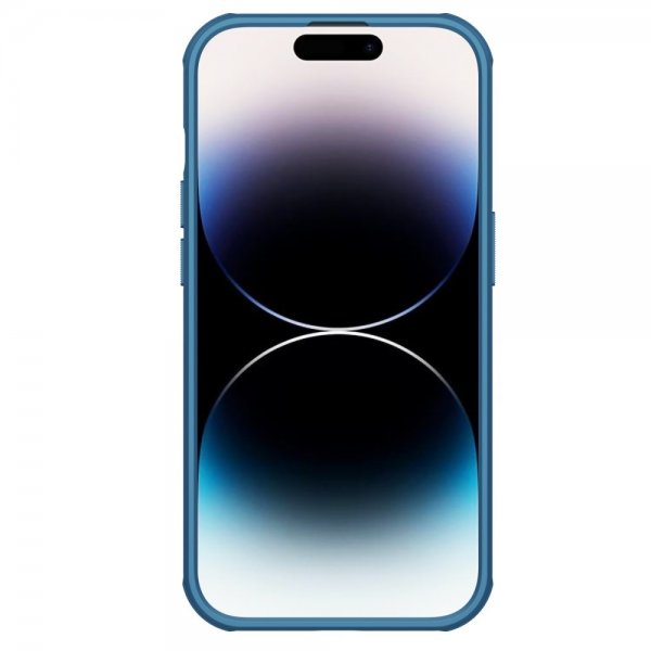 Nillkin iPhone 15 Pro Max Deksel Super Frosted Shield Pro Logo Hole Blå